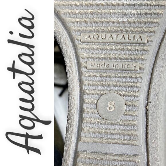 AQUATALIA Vianna Weatherproof Moss Green Suede Wedge Bootie, Size 8 - Picture 9 of 11